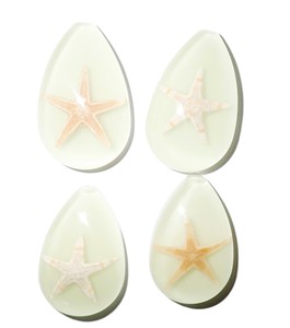 Starfish Real Specimen Plastic Cabochon Pear Cut <b>Top</b> 46x30 mm Glow Flat Bottom for Crafts and Jewelry Making - Product Image 4