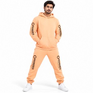 Conjunto Deportivo de Alta Calidad 100% Algodón Antibacterial y Transpirable, Sudadera con Capucha Extra Grande y Pantalones Deportivos, Moda Urbana de Invierno para Entrenamiento Físico - Product Image 1