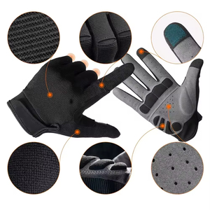 Customized <b>Cycling</b> Gloves for Men Women Summer Waterproof Polyester/Cotton Shock Absorbing Breathable Half-Finger Gym Travel - Product Image 3