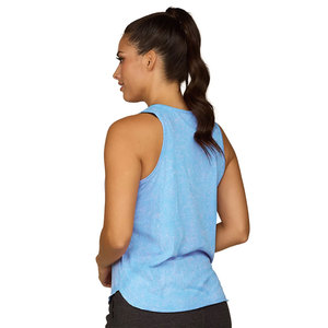 Camiseta Deportiva sin Mangas para Mujer, Estilo Racerback, para Yoga y Ejercicio, Color Azul, Cuello Redondo - Product Image 2