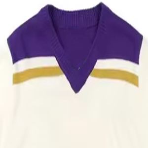 Suéter con cuello en V personalizado, suéter de hermandad escolar Collage - Product Image 2