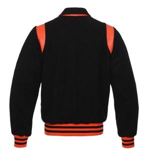 Chaqueta Varsity Clásica Roja de Forro Polar con Diseño de Rayas Blancas, Chaqueta de Invierno Personalizada de Alta Calidad para Hombre, Tallas Grandes, MOQ Bajo 2026 - Product Image 2