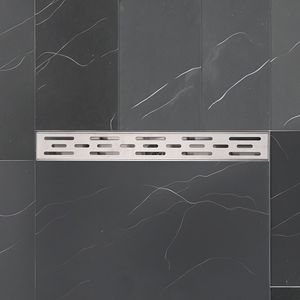 Griglia di copertura rimovibile da 24 pollici filtro per capelli quadrato lineare per doccia scarico a pavimento spazzolato 304 scarichi moderni in acciaio inossidabile - Product Image 2