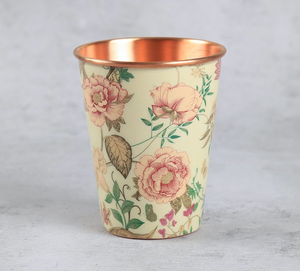 Gobelets en cuivre martelé 100% cuivre, design unique, verres à eau faits à la main, vaisselle artisanale, Inde, Ayurveda, Yoga, sain, écologique - Product Image 3
