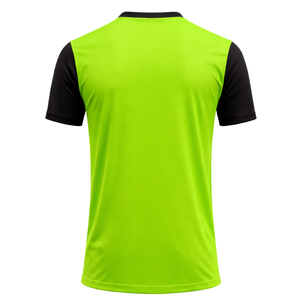 Camiseta de Fútbol Color Verde Neón y Negro, Ligera, Transpirable, que Absorbe la Humedad, Uniforme de Entrenamiento Deportivo para Equipos - Product Image 3