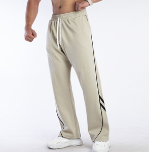 Men's Relaxed Fit Straight Leg Casual Joggers American Streetwear Heavyweight Striped Sweatpants Drawstring Closure Plus Size - Product Image 4