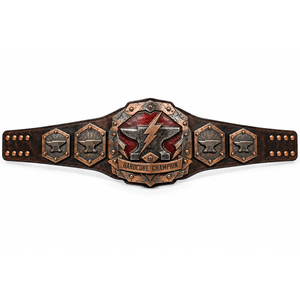 Cinturón de Campeonato Personalizado Forge Dominion Hardcore para Lucha Libre, Boxeo, MMA, con Placas Metálicas, Cuero PU, Logotipo Personalizado, Fabricación OEM - Product Image 2