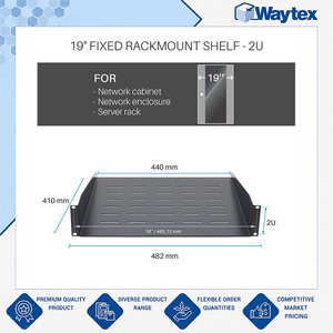 Proveedor Mayorista de Estantes Cantilever Frontales Fijos Negros de 2U y 400 mm de Calidad Premium para Armarios y Cajas de Red - Product Image 2