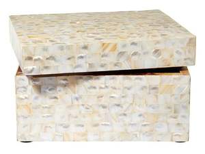 Caja de joyería de nácar de diseño artesanal, caja de almacenamiento decorativa de resina de lujo con incrustaciones de nácar, a precio de fábrica. - Product Image 4