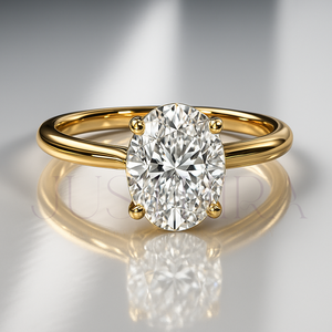 Most Selling Solitaire Oval Cut Diamond <b>Ring</b> for Everyday Wear Office Use and Elegant Styling Available for Competitive Price - Product Image 2