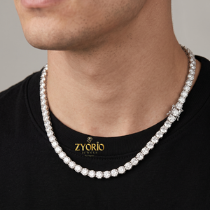 สร้อยข้อมือเทนนิสทรงกลมทอง 14K ประดับเพชรจำลอง ดีไซน์หรูหราสง่างาม - Product Image 4