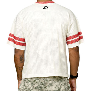 เสื้อฟุตบอลอเมริกันแบบซับลิเมชั่นสำหรับผู้ชาย ปรับแต่งได้ ผลิตจากโพลีเอสเตอร์ 100% ระบายอากาศได้ดี แห้งเร็ว พร้อมโลโก้และชุดทีม - Product Image 4