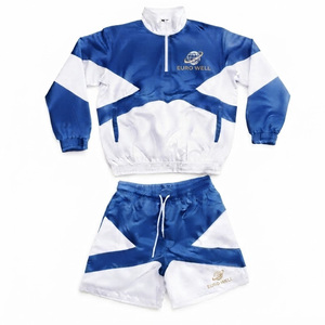 Wholesale 3M Reflective Autumn Heavyweight Plus Size Reversible Mens Windbreaker <b>Shorts</b> Set Techwear <b>Zip</b> Jacket Streetwear - Product Image 2