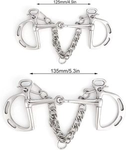 Bocado de caballo articulado de calidad premium con rodillo bucal, bocado de acero inoxidable de baja palanca, boquilla de 125 mm - Product Image 3