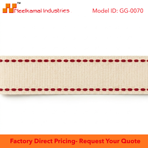 Manufacturer Supplier 25mm <b>Blush</b> Rose <b>Red</b> Edge Stitch Grosgrain Ribbon for Hair Bows Gift Wrap Wedding Decor Sewing Craft - Product Image 5