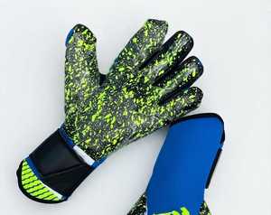 Gants de gardien de but de football en caoutchouc, antidérapants, respirants, protection des doigts, sangle de poignet réglable, coupe négative, fermeture auto-agrippante - Product Image 2