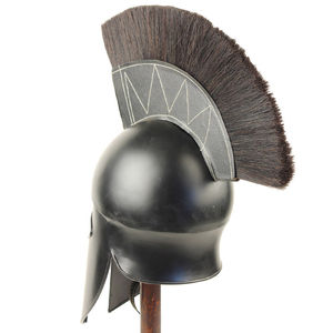Casco de Acero Corintio Griego Medieval Negro Hecho a Mano para Guerrero, Armadura para Reenactamiento - Product Image 3