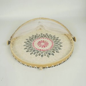 Handmade Mother of Pearl Plates with Bamboo Lid for Kitchen Use Bamboo Food Cover <b>Storage</b> Container made in Vietnam - Product Image 6