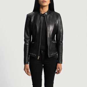 Ladies PU <b>Leather</b> Slim Fit Jacket Biker Style Zip Up <b>Short</b> Coat Fashion Outerwear Daily Wear Stylish Coat - Product Image 1