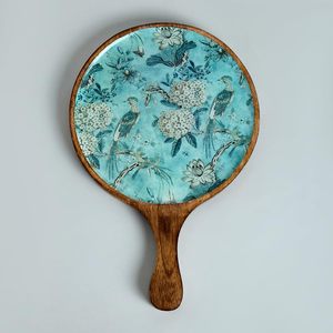 Wooden Pizza Platter Serving <b>Tray</b> for Snacks <b>Tea</b> Kitchen and Dining Serving Decor Dessert Serving <b>Tray</b> Available At Best Price - Product Image 3