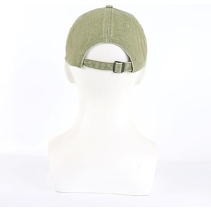 Casquette de baseball satinée 5 panneaux unie vert olive clair délavé, respirante, imperméable, en coton, non structurée, style Dad Hat, avec nœuds, pour la vente en gros - Product Image 2