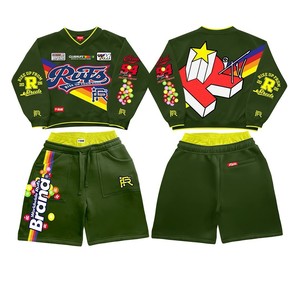 Ensemble maillot de football et t-shirt à manches longues en maille coupe ample avec logo et numéro personnalisés TAHAD 2026 - Product Image 3