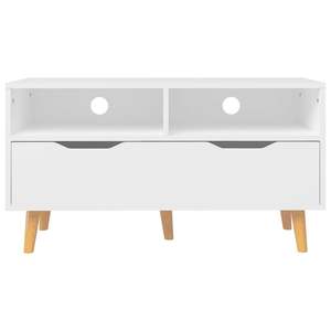 Mueble de TV Compacto de Madera Sintética Blanca, Soporte de TV Rectangular - Product Image 5