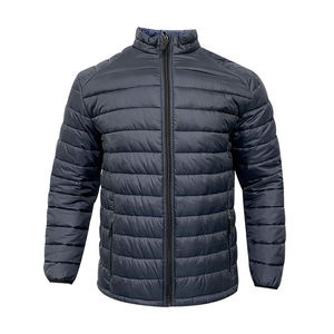 Chaqueta Acolchada Impermeable de Invierno Unisex 2025 con Cuello Alto, 100% Nailon con Diseño de Parches - Product Image 1