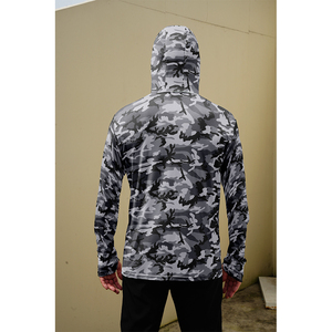 Chemise de pêche respirante à manches longues avec logo personnalisé, séchage rapide, protection UV UPF 50, durable, en spandex/polyester pour homme - Product Image 6