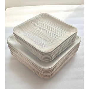 Assiettes de service de luxe biodégradables en feuilles d'arec avec vaisselle jetable pour la restauration, les fêtes, les pique-niques et les événements en plein air - Product Image 4