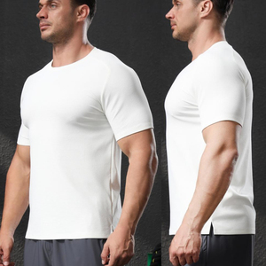 T-shirt de sport noir personnalisé de haute qualité pour la gym et le fitness – Respirant et séchage rapide – Vente en gros - Product Image 3