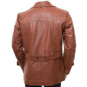 Chaqueta de Cuero Genuino para Hombre, Estilo Urbano, con Cierre, Impermeable, Resistente al Viento, Tejido Transpirable, Colores Personalizados - Rebajas de Invierno - Product Image 2