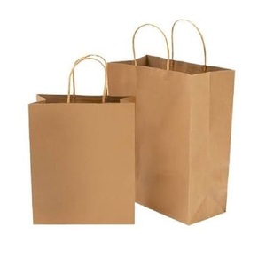 Custom Kraft Paper <b>Bags</b> Twisted Handles Logo Printed Supermarket Promotion Food Packaging Takeaway Shopping <b>Bag</b> - Product Image 1