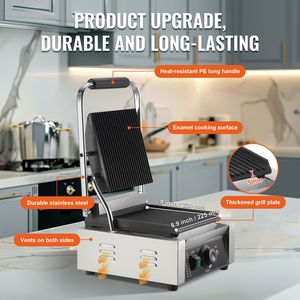 Griglia Elettrica Professionale per Panini in Acciaio Inox da 1800W con Controllo della Temperatura per Uso Esterno - Product Image 3