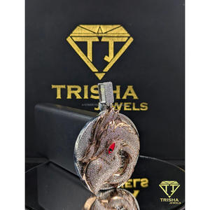 VVS Moissanite <b>Iced</b> Pendant in 925 Sterling Silver Luxury Men Hip Hop <b>Chain</b> Jewelry by Trisha Jewels - Product Image 3