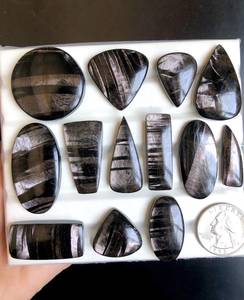Natural black gemstone Agate Loose Gemstones Mixed Shapes Polished For Nail Art Decoration - Product Image 6