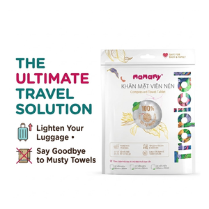 Mamamy Tropical Large 300x240mm Compressed Face Towels Round Shape Embossed Pattern <b>Skin</b>-Friendly Disposable Coin Towels - Product Image 6