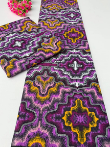 . Tissu authentique nigérian africain imprimé wax et Ankara 100 % coton pour vêtements de mode – Marché sud-africain - Product Image 5