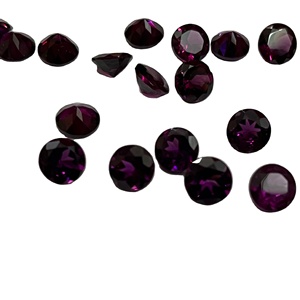 Lot de pierres précieuses en vrac calibrées de Rhodolite naturelle de couleur Fine 8mm de forme ronde par Sadiya International - Product Image 1