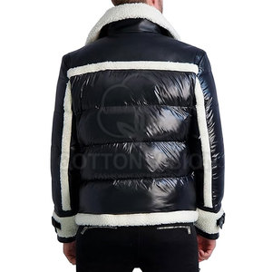 <b>Men</b> Classic <b>Shearling</b> Leather <b>Jacket</b> Heavy Winter <b>Jacket</b> OEM Factory <b>Men</b> Vintage <b>Shearling</b> <b>Jacket</b> - Product Image 3