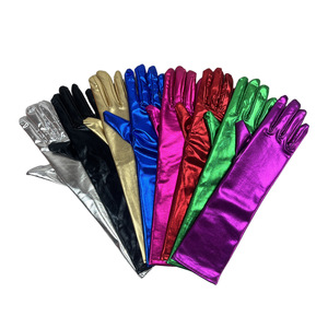 Guantes de charol elásticos de largo OPERA para fiestas transfronterizas, con detección de agujas, para actuaciones de Halloween, al por mayor - Product Image 1