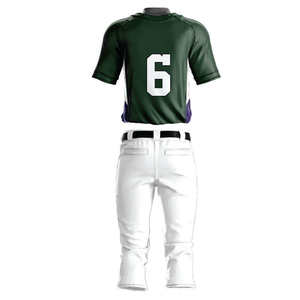 Custom Sublimation Short Baseball Uniform Sets Quick-Drying Breathable Dot Color-blocked Button-<b>down</b> Personalized Jerseys Front - Product Image 2