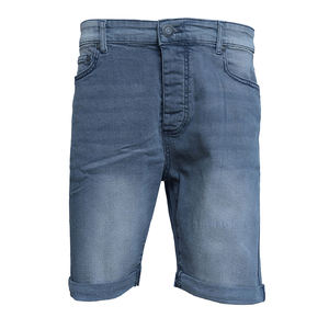 Shorts en jean déchirés pour hommes, décontractés, pour l'extérieur, à porter en été, fermeture boutonnée, coupe ample, shorts en jean tendance - Product Image 1