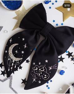 Crystal Pearl <b>Bow</b> Hair <b>Clip</b> Embellished Hair Accessories Custom Design Beads Embroidery Hair <b>Bows</b> Wholesale Beaded <b>Bows</b> - Product Image 5
