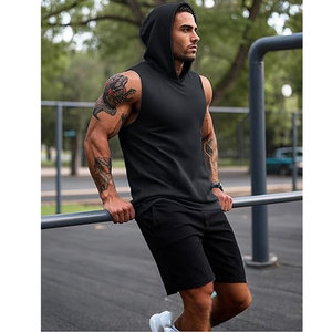 Débardeur de musculation pour hommes en gros – Respirant, tricoté, avec logo frontal, en coton premium, vêtement de sport décontracté - Product Image 4