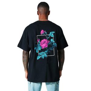 T-shirts décontractés pour hommes 100% coton respirant et léger coupe ample col rond imprimé vêtements de sport d'été en gros - Product Image 3