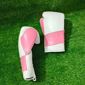 ถุงมือชกมวยหนังแท้ราคาโรงงาน พร้อมบริการสกรีนโลโก้ตามสั่ง (OEM) ระบายอากาศได้ดี ปิดแบบผูกเชือก สำหรับเด็กและผู้ใหญ่ - Product Image 2