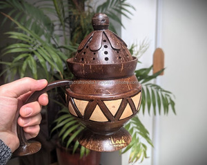 เตา bakhoor ไม้สำหรับน้ำมันหอมระเหยผ่อนคลายและใช้ทางจิตวิญญาณ - Product Image 2