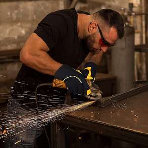 Fabricants directs d'usine, gants de travail en cuir de qualité supérieure, couleurs et designs demandés par les clients, gants de travail en cuir résistants. - Product Image 4