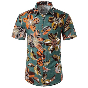 New Arrival Men Summer Printed Short And Shirts Sets Beach Wear 2 Piece Set New Design Custom And Breathable For Sets - Product Image 3